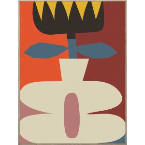 Poster in frame abstracte bloemen